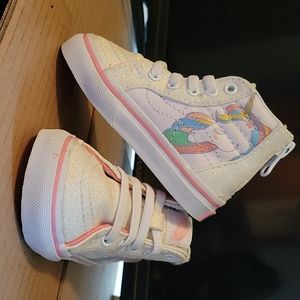 Toddler Van unicorn SK8 High zip sz 4